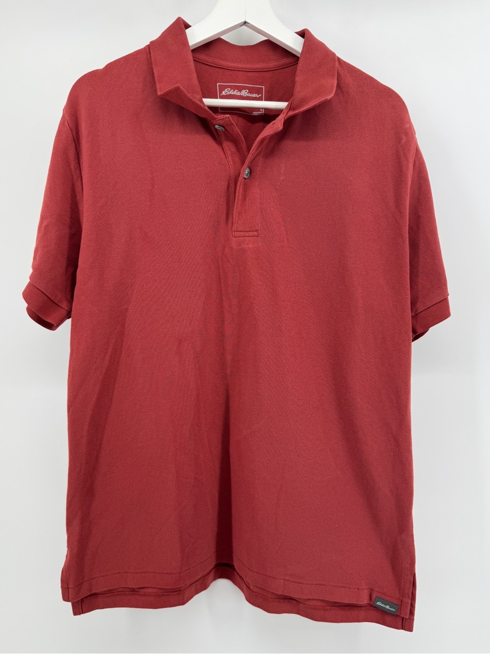 Eddie Bauer Brick Red Short-Sleeve Polo